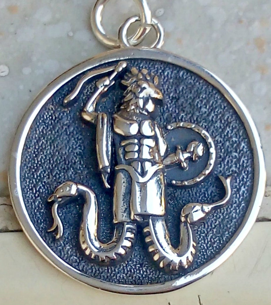 gnostic pendant abraxas jewelry Abraxas pendant templars gnostic necklace magic talisman abraxas seal gnostic jewelry gnosis #209