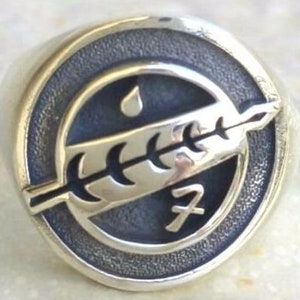 Boba Fett Chest Insignia Star Wars Handmade 3D Ring Solid Sterling Silver 925