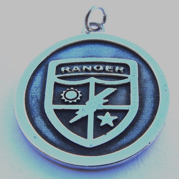 Army 75th Ranger Regiment Handmade 3D Pendant Solid Sterling Silver 925