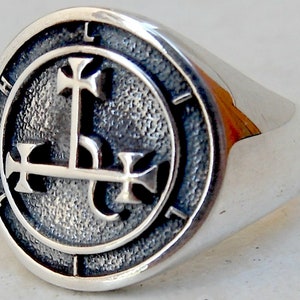 Seal Sigil of Lilith Handmade 3D Ring Solid Sterling Silver 925 - Etsy