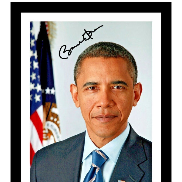Barack Obama Autographed Signed And Framed Photo
