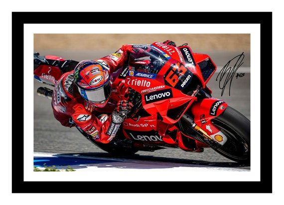 Francesco Bagnaia - Moto GP Autographed Signed and Framed Photo - Etsy