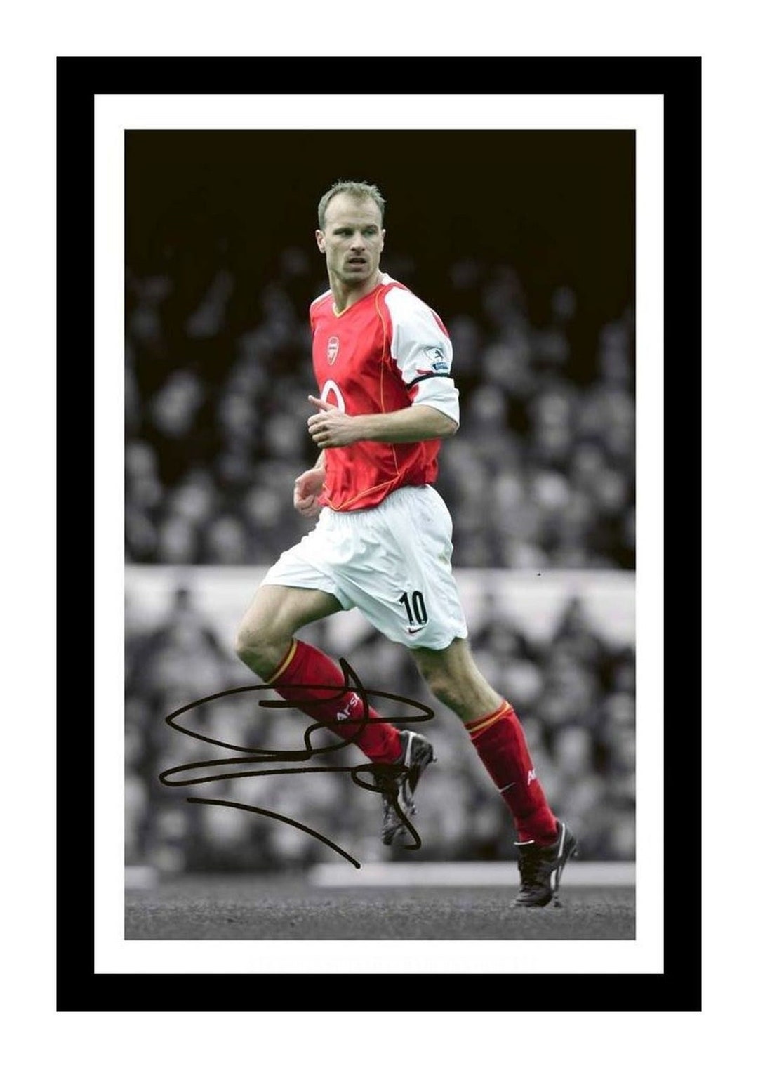 HWC Trading Dennis Bergkamp Arsenal Gifts Printed Signed Signature