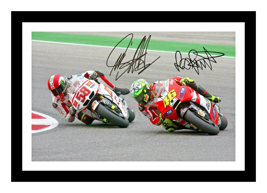 Valentino Rossi Signed Photo Print – Authentic Moto GP Memorabilia Autographed Collectible