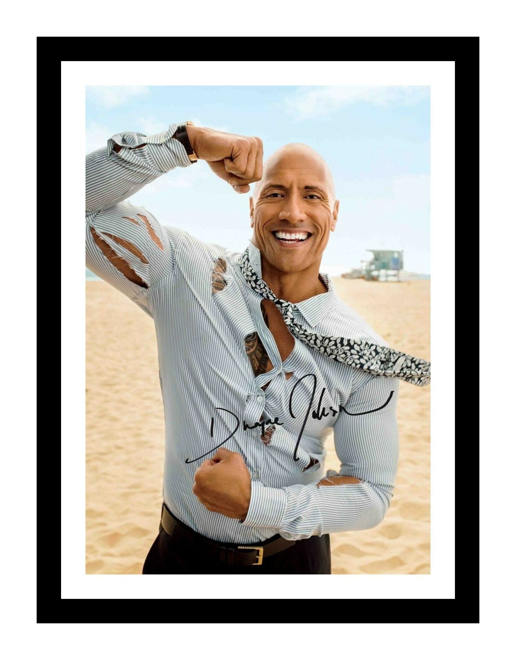 Dwayne Johnson - The Rock Autographed Signed And Framed Photo - Etsy België, image size:1690x2160