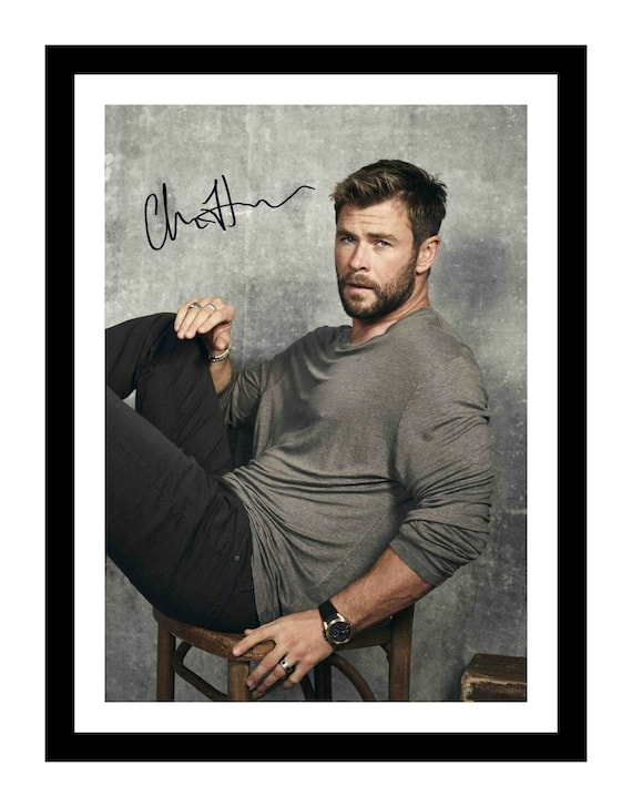 Chris Hemsworth Autographed Signed and Framed Photo - Etsy