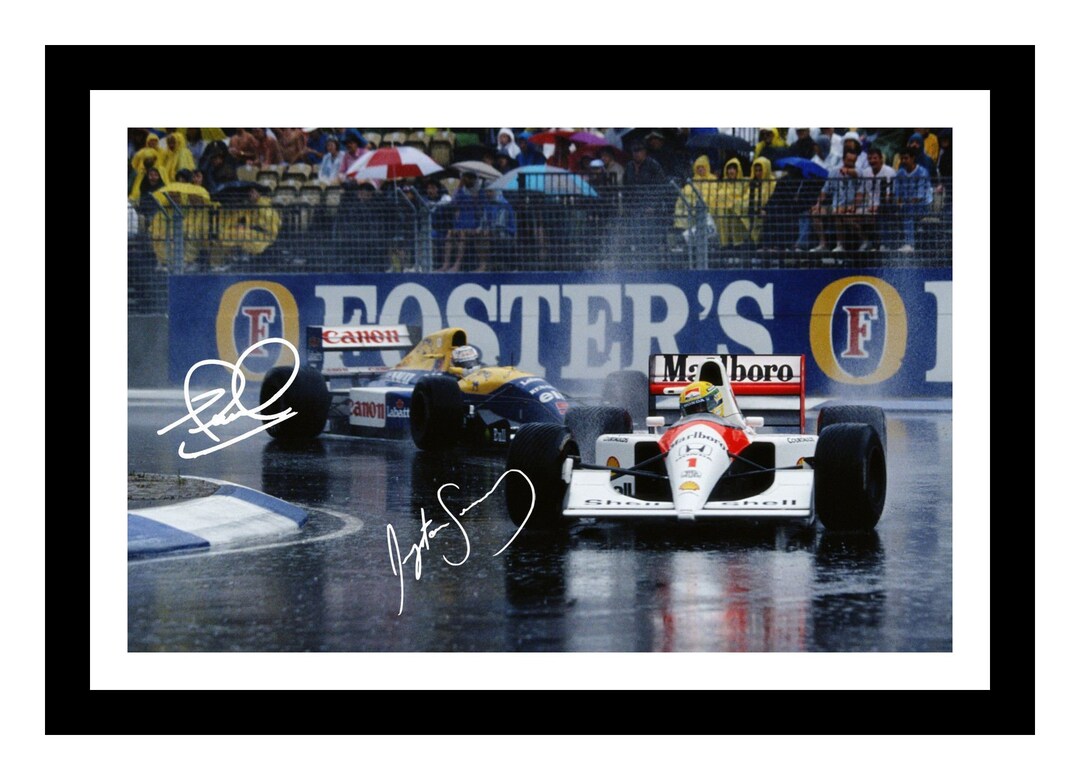 Nigel Mansell & Ayrton Senna - Formula 1 Autographed Signed and Framed