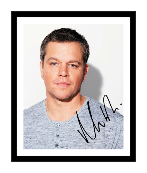 Matt Damon Autographed Signed and Framed Photo - Etsy