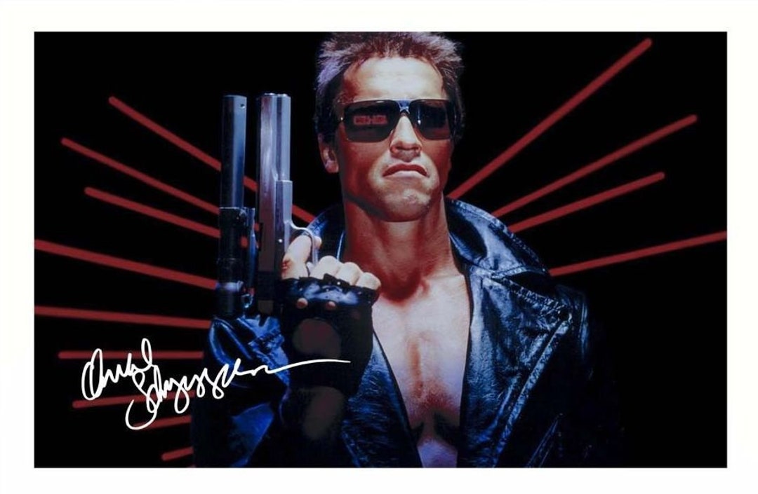Arnold Schwarzenegger the Terminator Autographed Signed A4 Glossy Photo ...