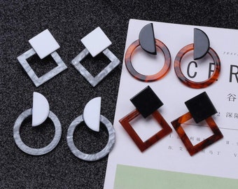 Acrylic Geometric Earrings - Fashion Jewelry - Akoya Jewellery