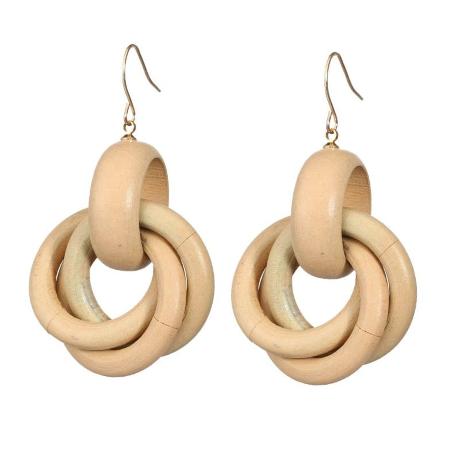 Wooden Earrings Bohemian Spiral Dangle Earrings Ethnic Etsy