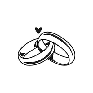 Marriage Rings Svg , Ring Svg, Wedding Svg, Clipart, Silhouette, Cricut, Engagement Ring SVG, Marriage Svg