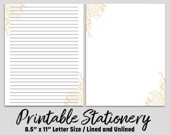 Printable Writing Paper, PRINTABLE Stationery, Printable Stationary, Botanical Letter Writing Paper, Writing Set, Notepaper, Penpal,