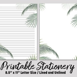 Papel para escrever para impressão, Artigos de papelaria para impressão, Estacionário para impressão, Papel para escrever cartas botânicas, Conjunto de escrita, Papel para cartas, Penpal,