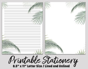 Printable Writing Paper, PRINTABLE Stationery, Printable Stationary, Botanical Letter Writing Paper, Writing Set, Notepaper, Penpal,