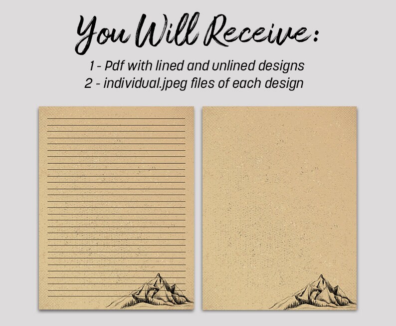 Vintage Writing Paper PRINTABLE Stationery Printable - Etsy