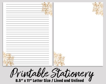 Printable Writing Paper, PRINTABLE Stationery, Printable Stationary, Botanical Letter Writing Paper, Writing Set, Notepaper, Penpal,
