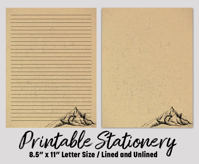 Vintage Writing Paper PRINTABLE Stationery Printable - Etsy