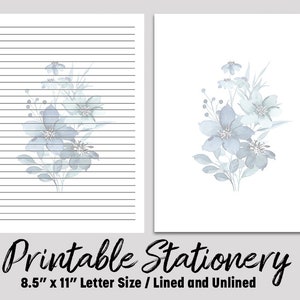 Papel para escrever para impressão, Artigos de papelaria para impressão, Estacionário para impressão, Papel para escrever cartas botânicas, Conjunto de escrita, Papel para cartas, Penpal,