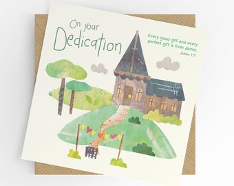 Dedication card, On your Dedication, Christian dedication card, Child Dedication