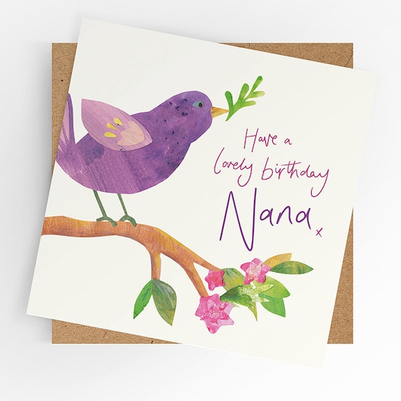 Nana Birthday Card, Nana, Happy Birthday Nana - Etsy