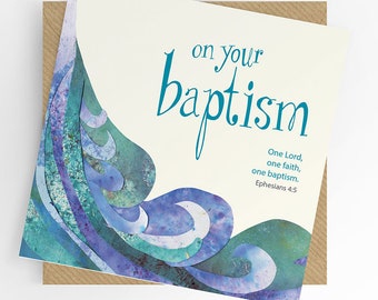 Adult baptism card, Baptism card, on your baptism, baptism day