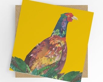 Blank card, pheasant card, Just a note to say card, art card