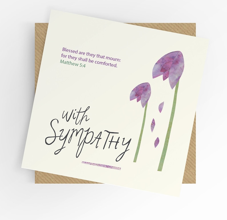 Christian Sympathy Card With Sympathy Scripture Cards  Etsy