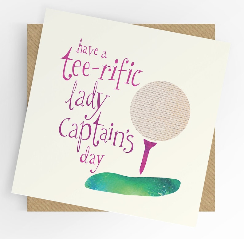 Lady Captains Day Golf Card Have a Teerific Day Golf Etsy UK