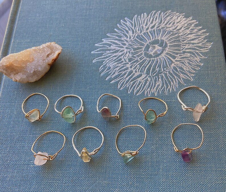 single wire stone rings