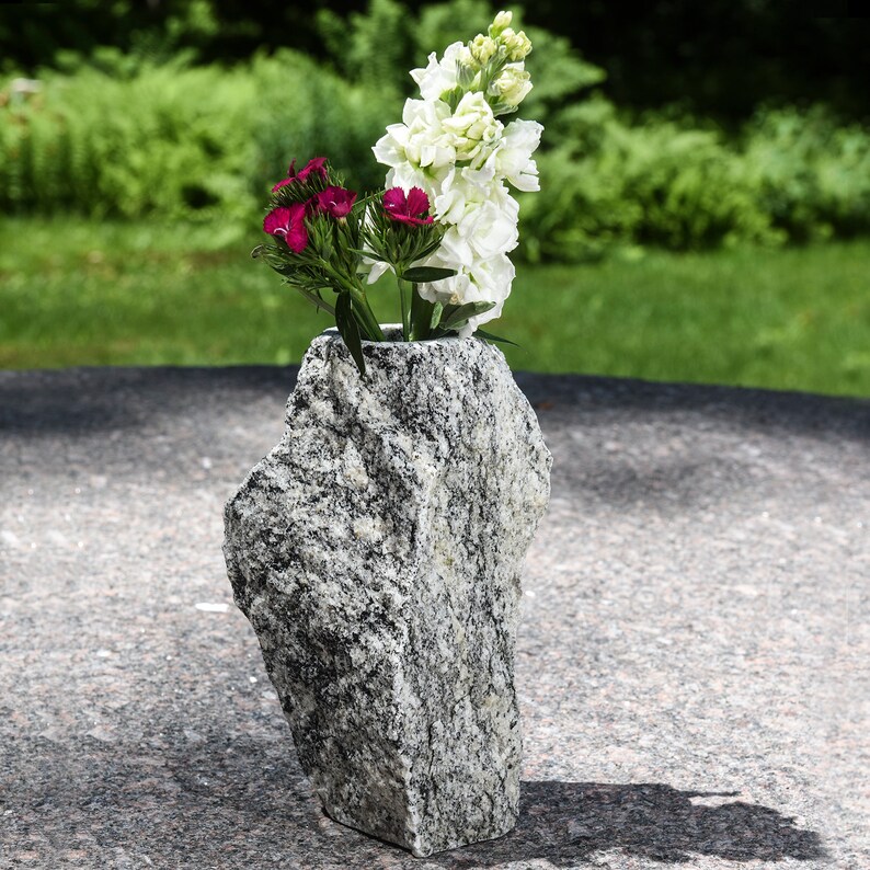 Handmade Natural Granite Stone Vase Etsy