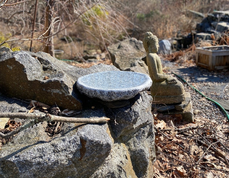 Handmade Granite Bird Bath for Balcony, Patio, Garden or Yard image 4