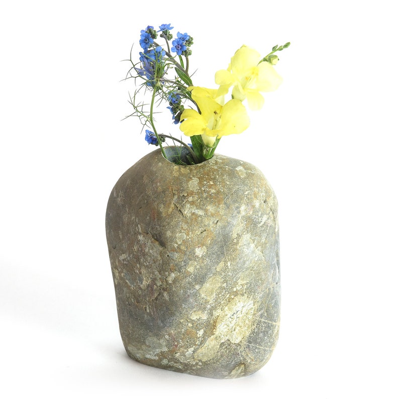 HandCrafted Natural River Rock Vase Handmade Beach Stone Etsy