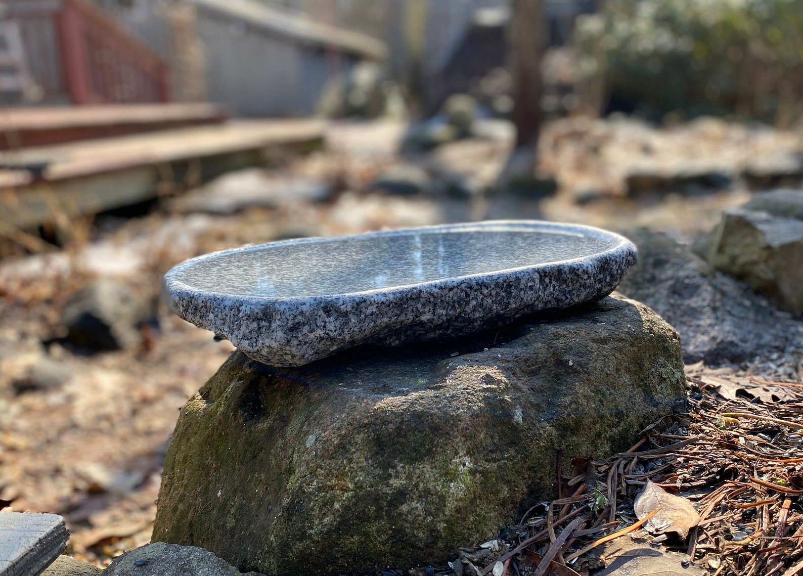 Handmade Granite Bird Bath for Balcony Patio Garden or Yard Etsy