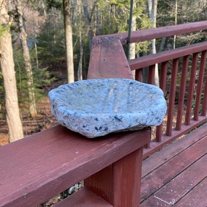 Handmade Granite Bird Bath for Balcony, Patio, Garden or Yard image 5