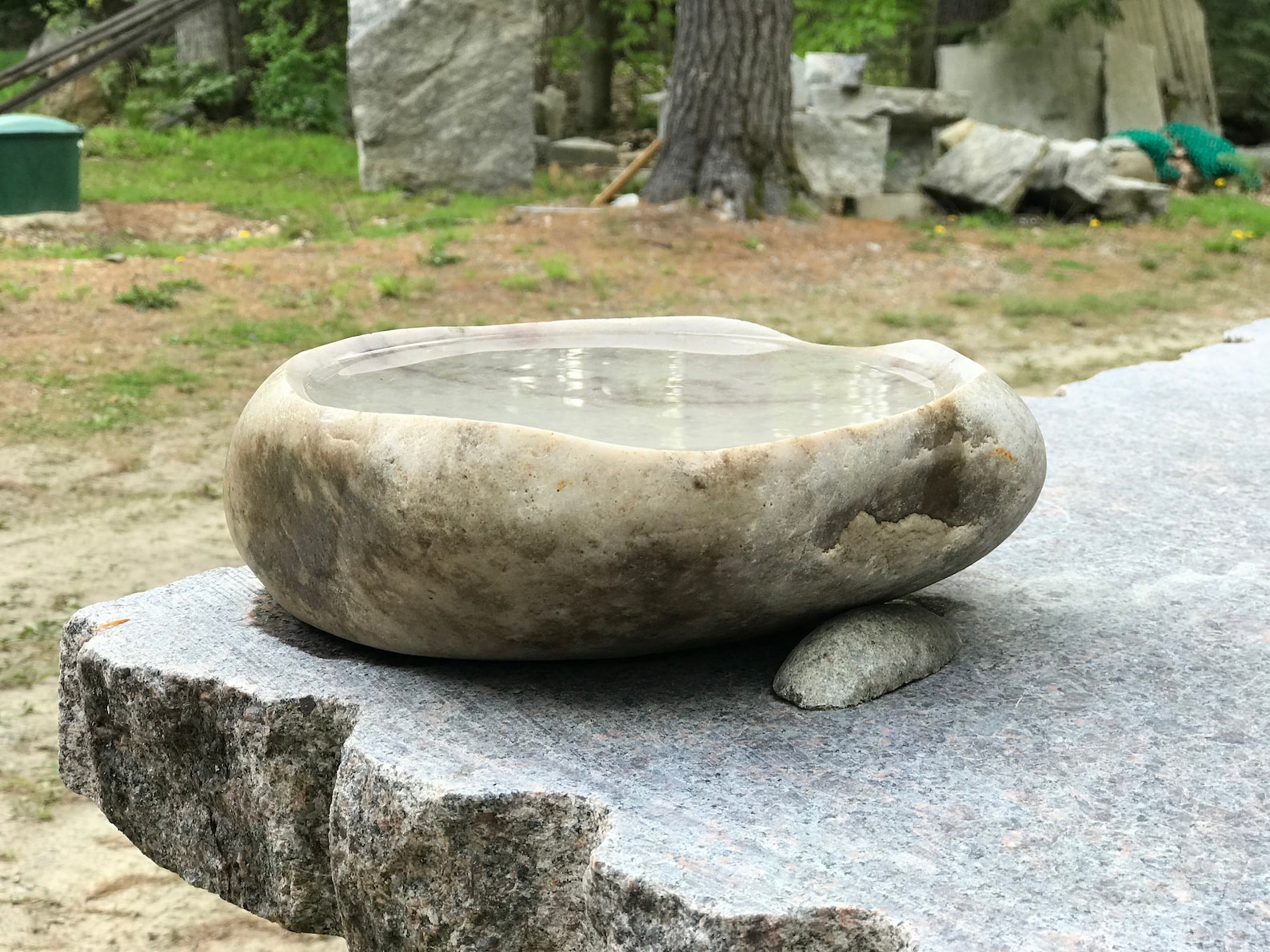 Handmade Natural Riverstone Bird Bath for Balcony Patio Etsy