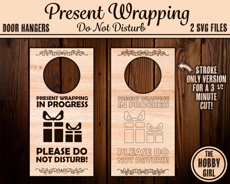 Download Christmas Do Not Disturb Door Hanger SVG File SET OF 2/ | Etsy