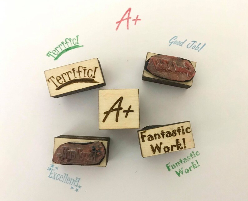 Teacher Rubber Stamp PNG File SET of 10/ Cut Files / Etsy
