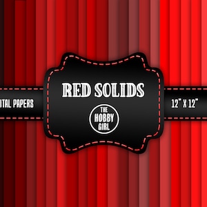 50 papiers de scrapbooking numériques solides rouges uniques en téléchargement instantané comprenant la canneberge cardinale de Bourgogne et plus encore. Fournitures d'artisanat 12 x 12