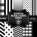Seamless Black and White Basics Digital Paper Printable for ...