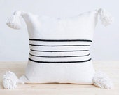 Set of 2 20x20 Tassel Pillow Cover pom pillow cover pom pom pillow tassel pillow morocccan cotton pillows, Decorative pillows