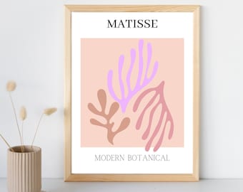 Matisse Wall Art Print, Digital Download, Henri Matisse Print, Modern Wall Art, Minimalist Print, Matisse Pink Art, Printable Art, Pink