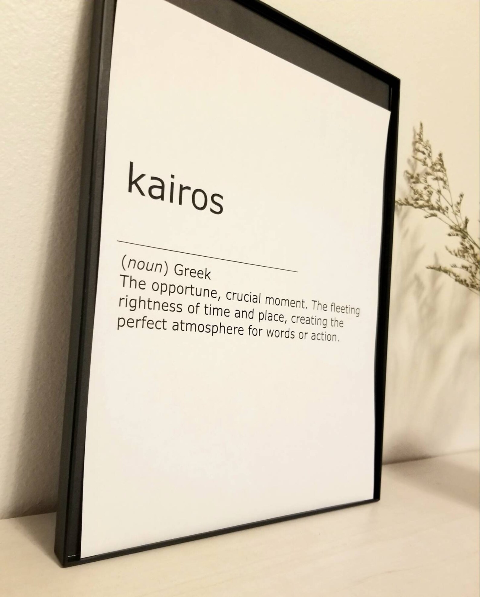 Kairos wall art digital download definition kairos print Etsy