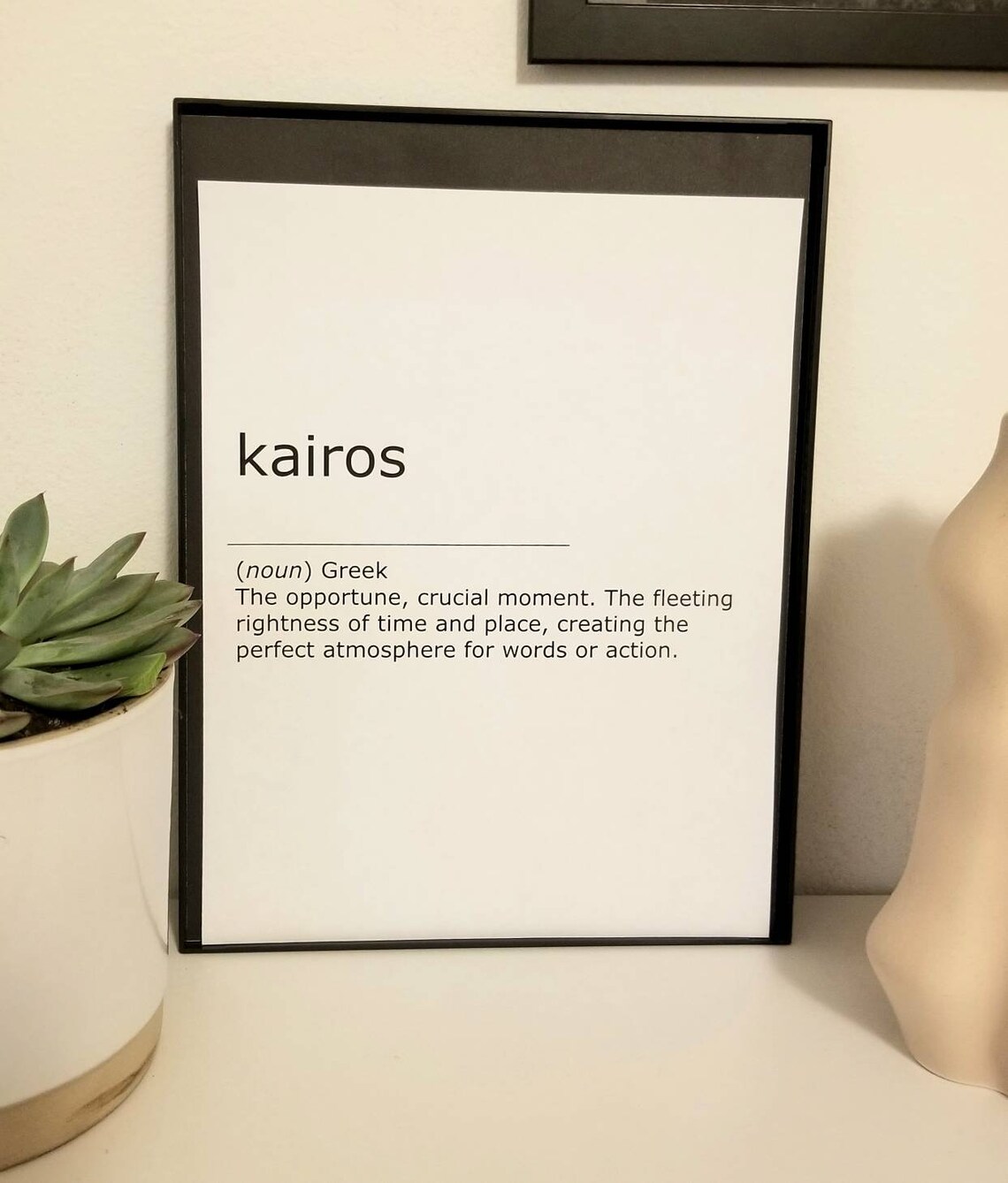 Kairos wall art digital download definition kairos print Etsy