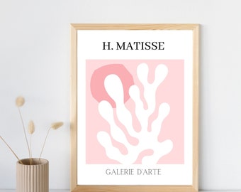 Matisse Art Print, Digital Download, Henri Matisse Wall Art, Printable Wall Art, Modern Art Print, Pink Abstract Art, Minimalist Print