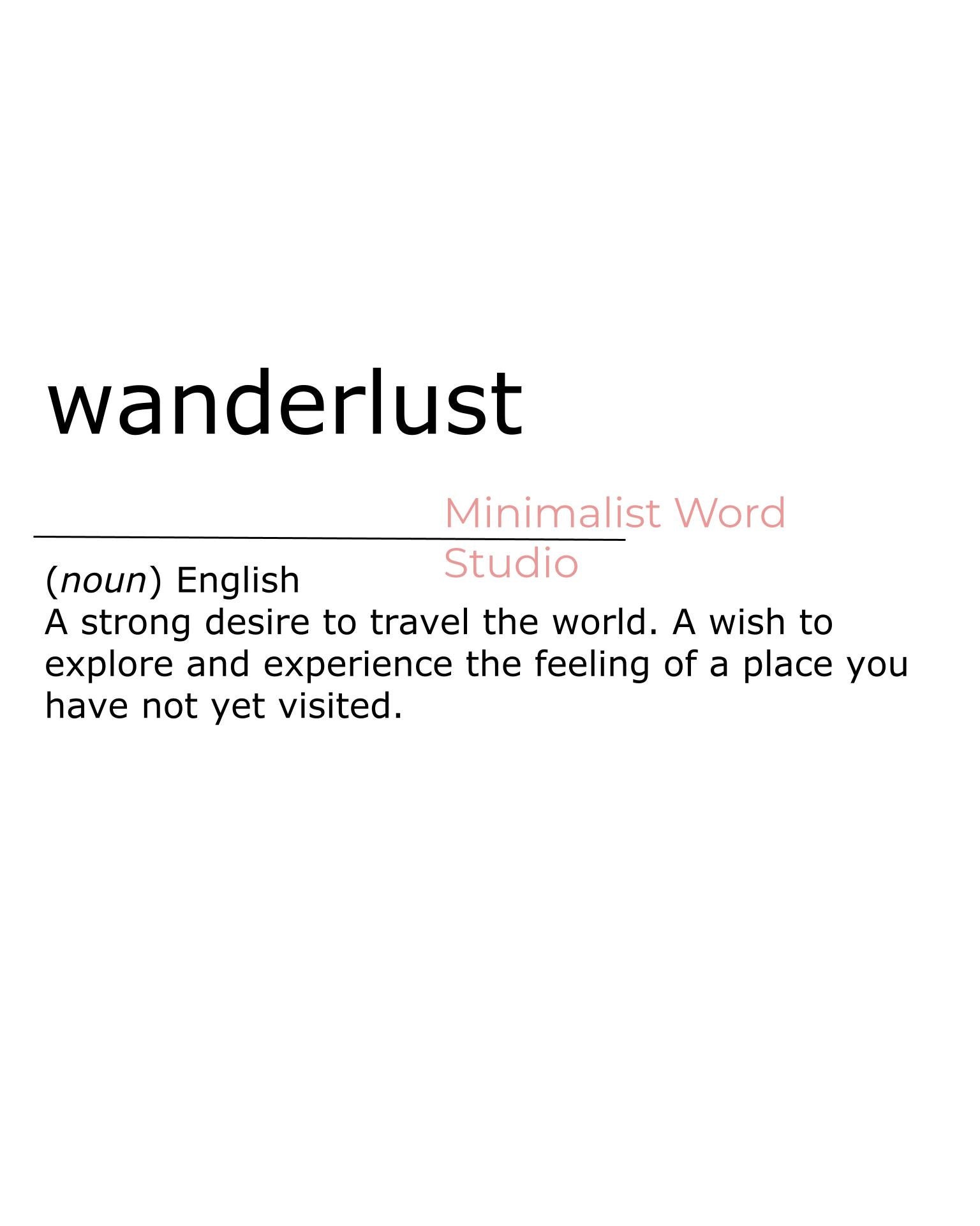 Wanderlust wall art digital download definition wanderlust Etsy