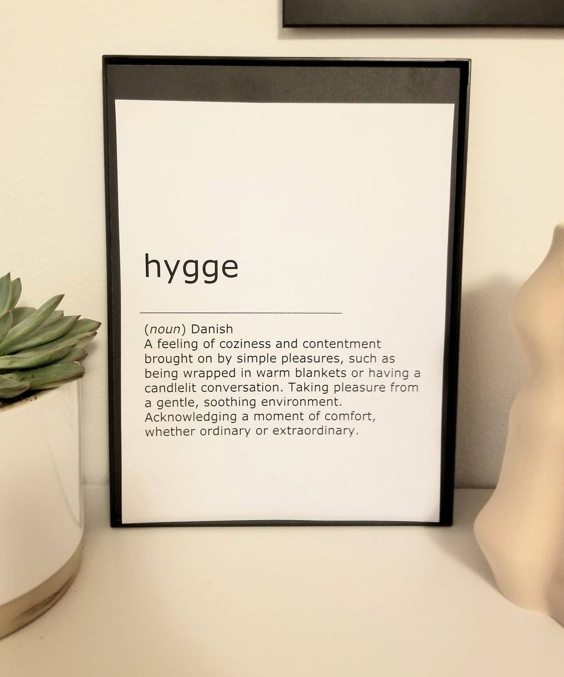 Hygge wall art digital download definition hygge print Etsy
