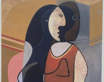 1968年 パブロ・ピカソ サイン入りカラーリトグラフ「驚きの顔