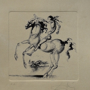 SALVADOR DALI Etching signed edition on arches paper E.A.