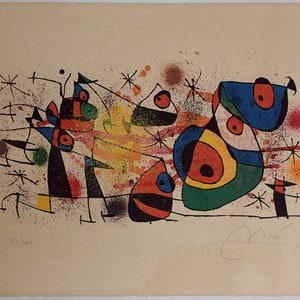 Joan Miró Lithograph signed